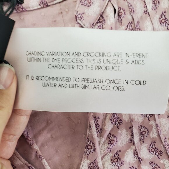 Dear John Top Womens Small Pink Lightweight Long Sleeve Printed Blouse *NWT* - Picture 7 of 12